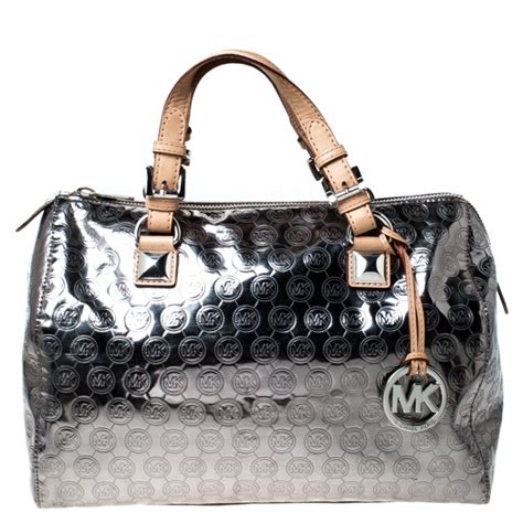 michael kors silver bag uk|michael kors medium black silver.